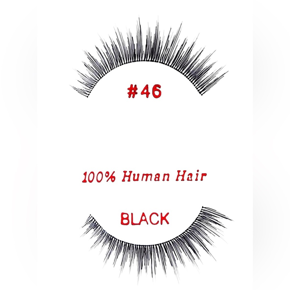 NEW Christina 100% Real Human Hair Natural Looking Comfy Black False Eyelashes